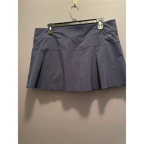 Nike Women's Blue Athletic Skirt L Dri-FIT Tennis Golf Built-in Shorts - Picture 5 of 8